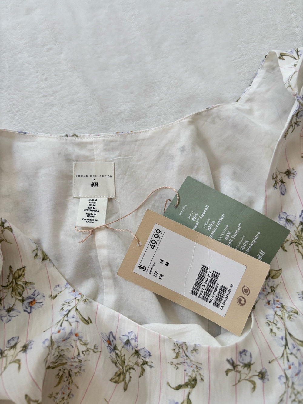 H&M Brock Collection 100%cotton  floral mini dress - Picture 8 of 10